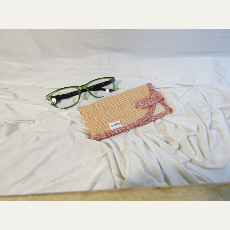 Funda para Gafas con Patrón Geométrico Naranja