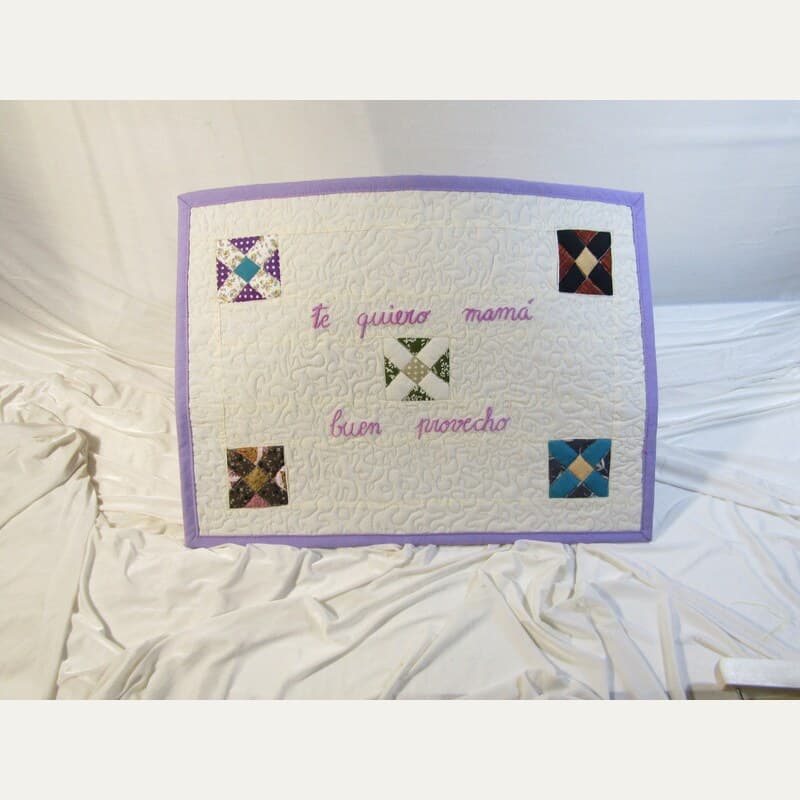 Mantel Individual o Cubremesa «Te Quiero Mamá» con Patchwork