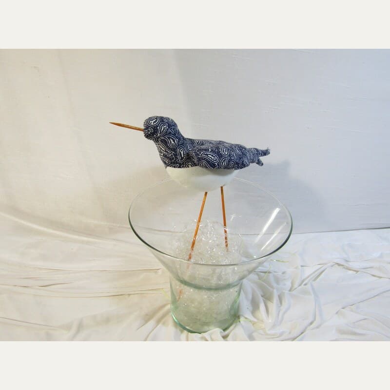 Golondrina Decorativa Azul Marino con Estampado Paisley