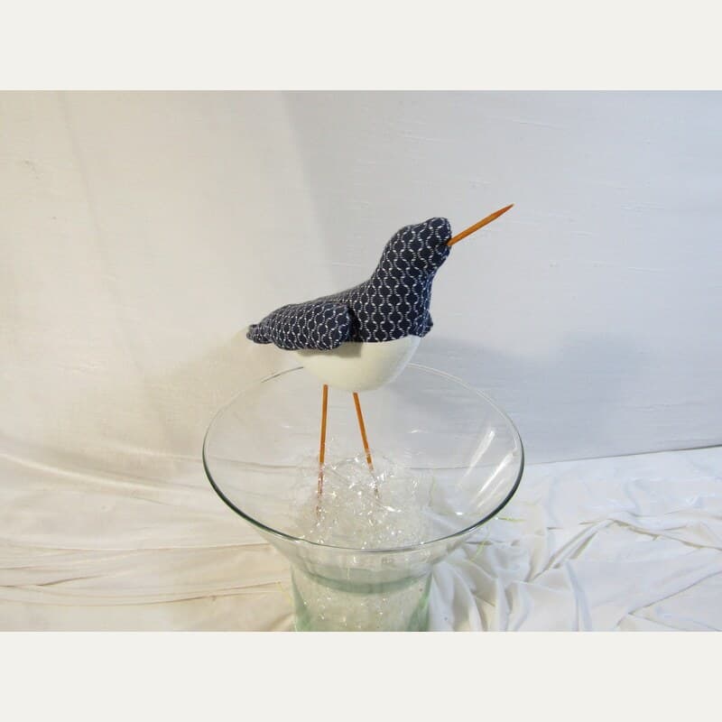 Golondrina Decorativa Azul Marino y Blanco